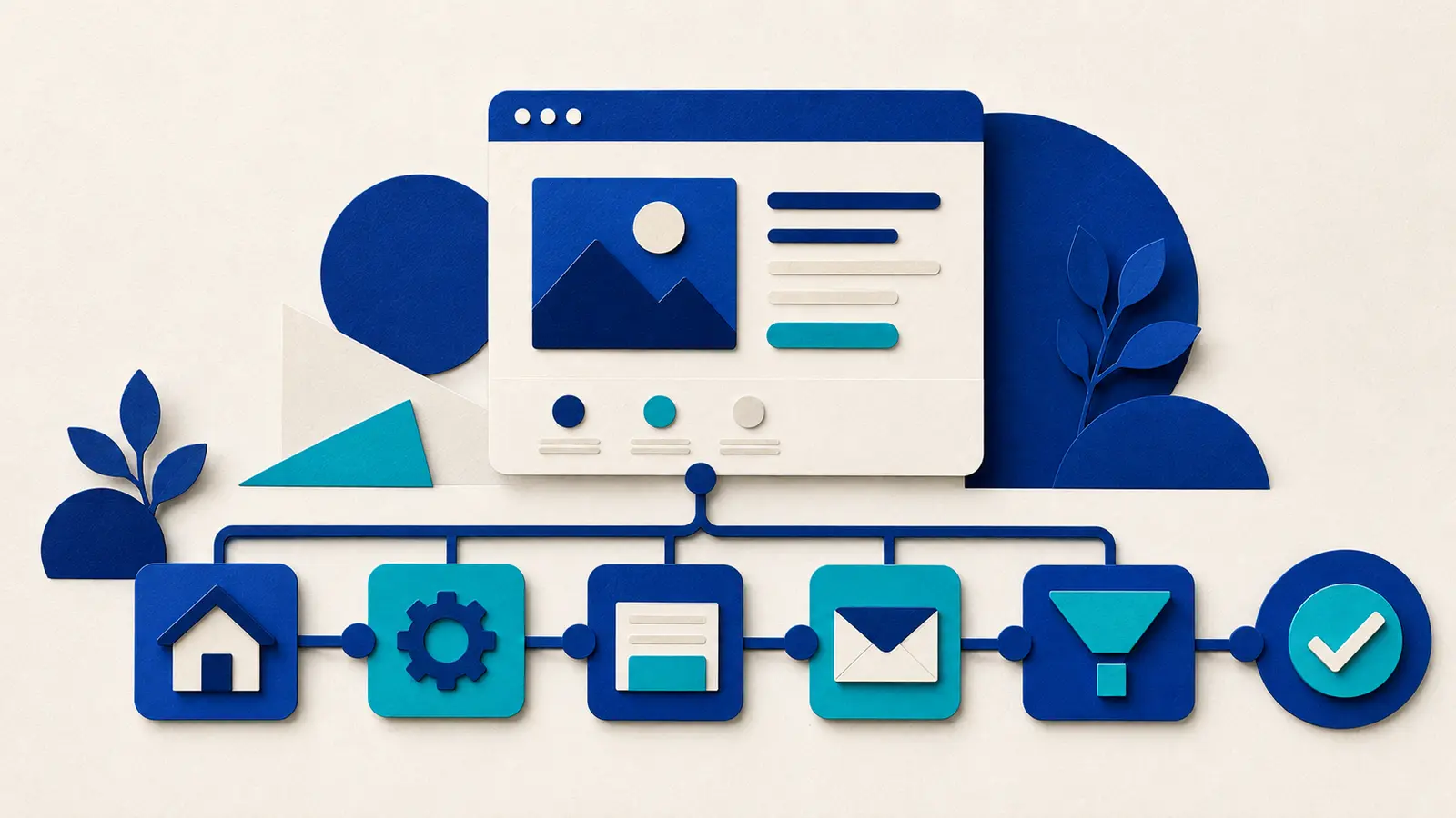 Ilustración sobre cómo estructurar una página web para convertir visitas en clientes