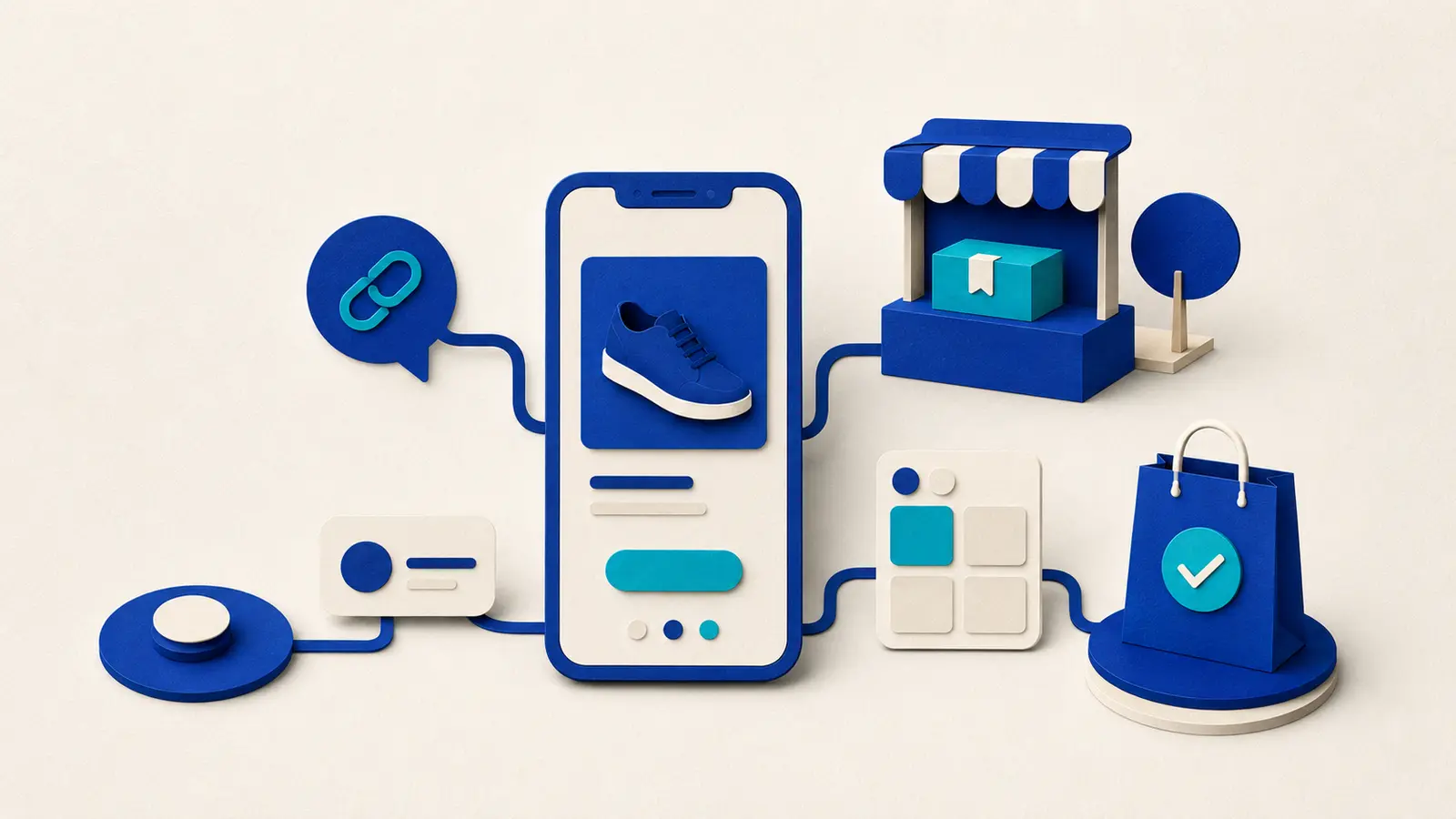Ilustración de un sistema para vender por internet sin una web propia