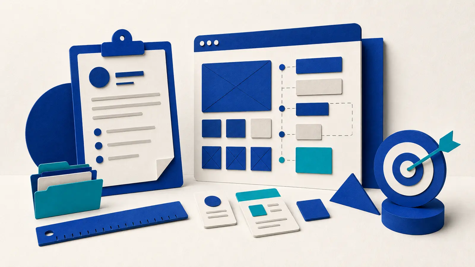 Ilustración sobre briefing de diseño web: qué debe incluir antes de empezar