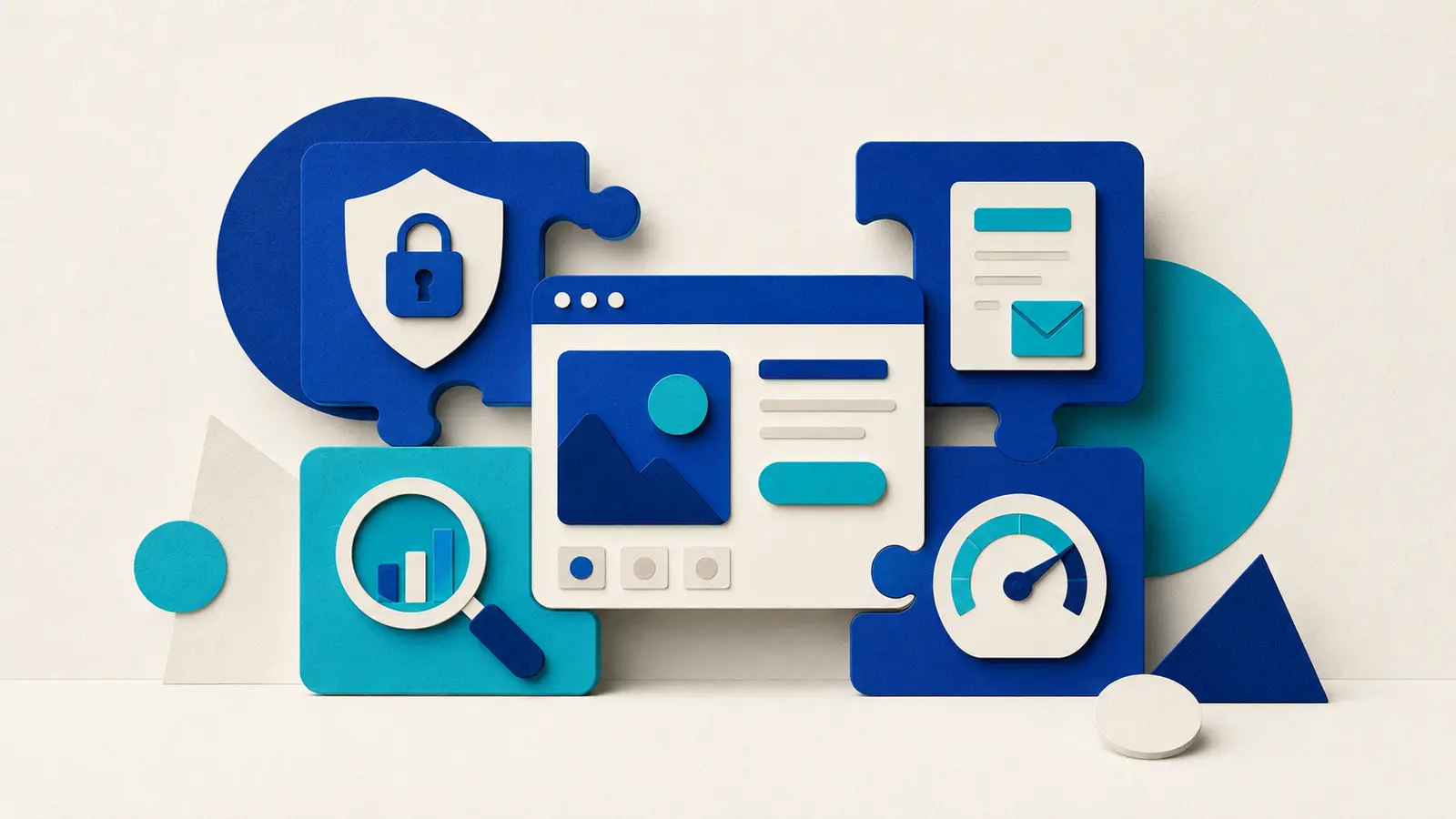 Ilustración sobre plugins básicos para una web wordpress profesional