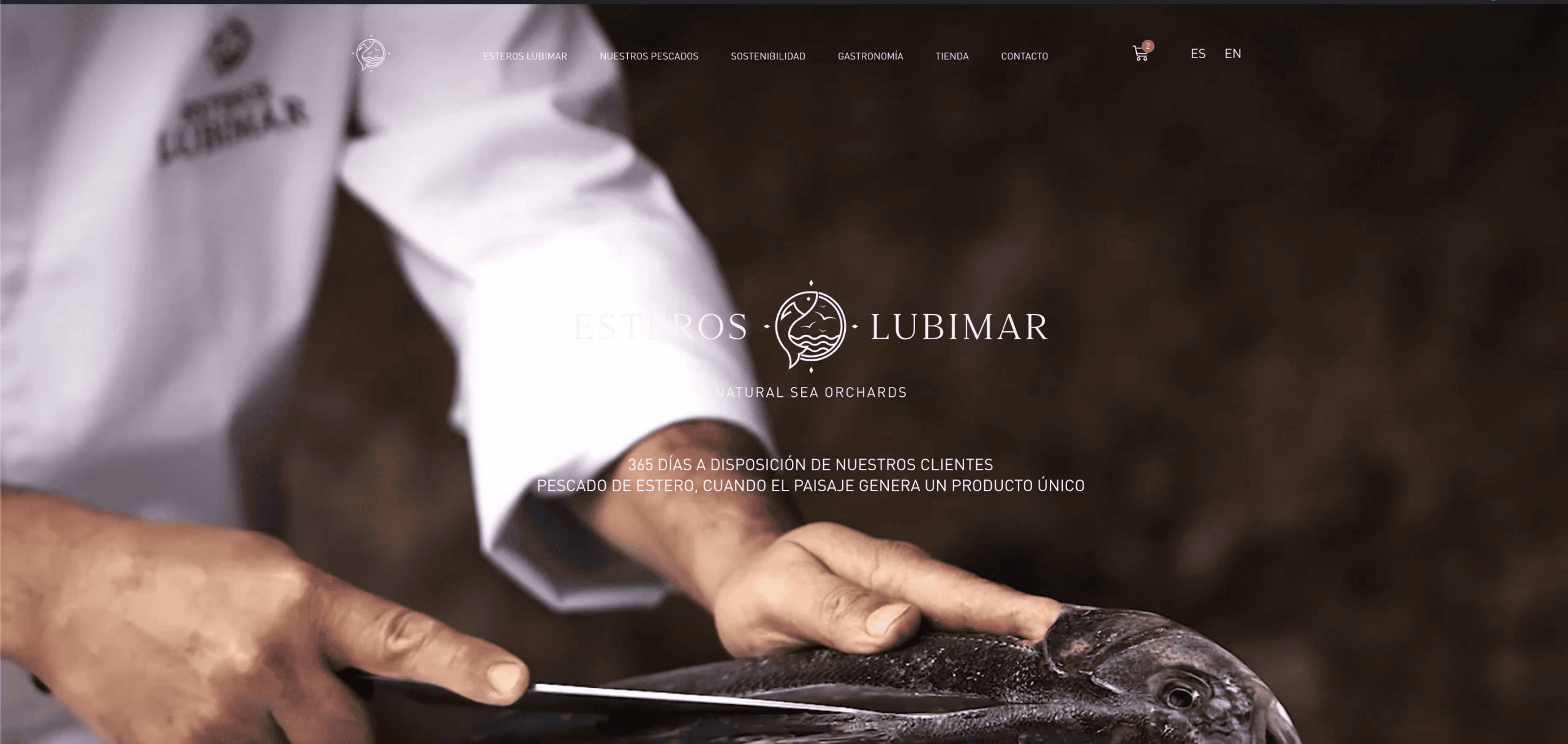 Diseño de la página web y tienda online de Esteros Lubimar