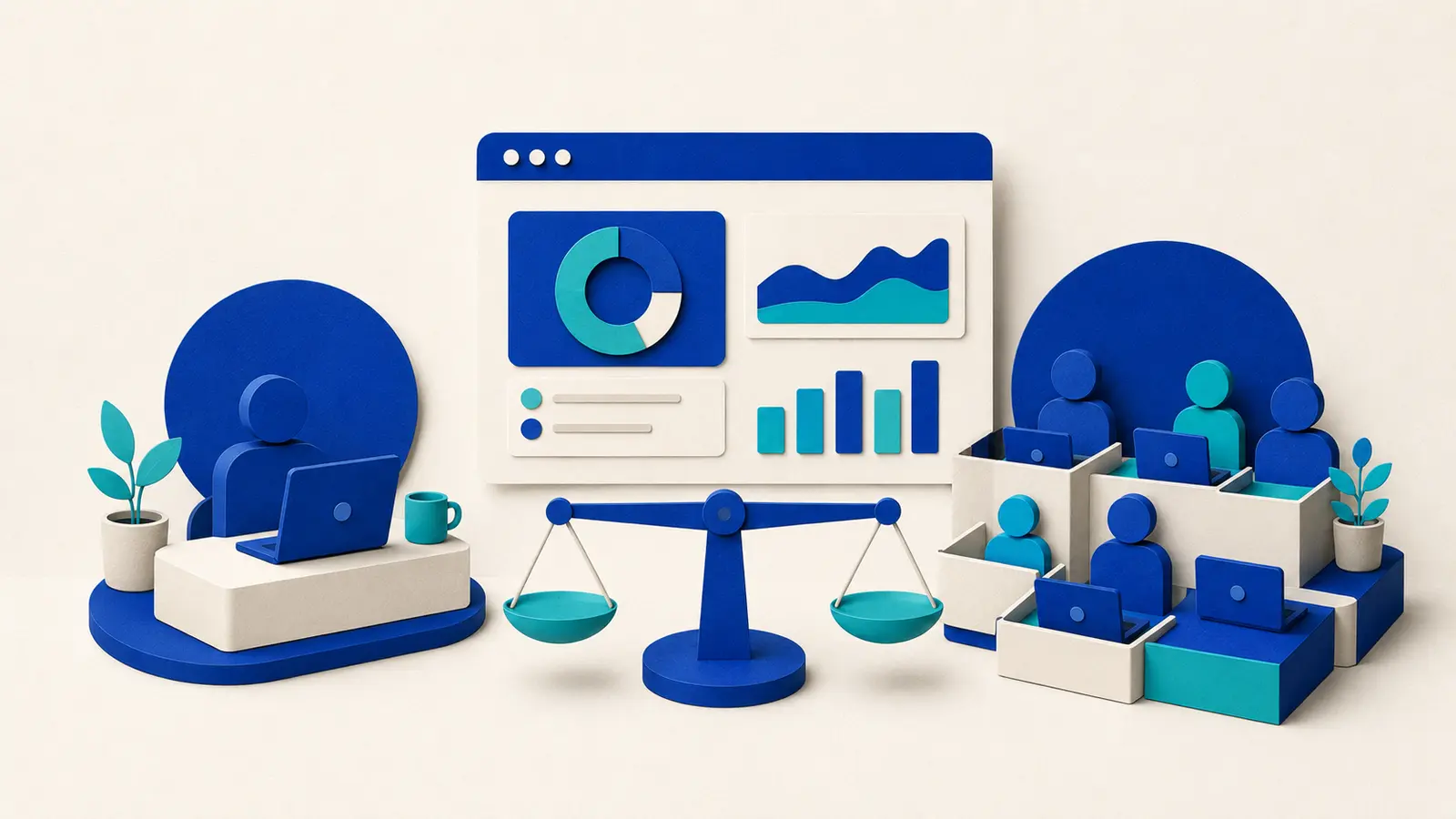 Ilustración sobre consultor SEO o agencia SEO